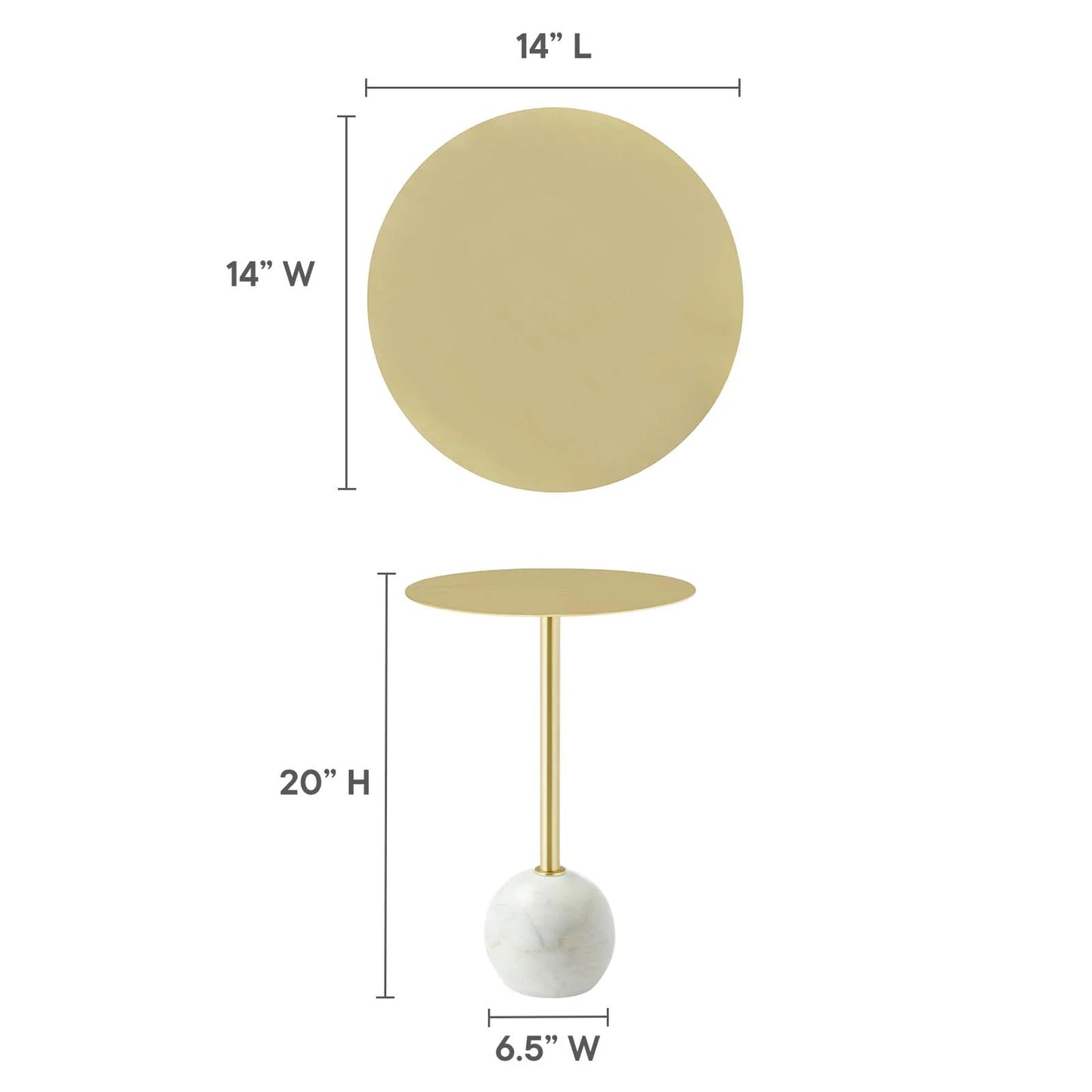 Aliza Round Marble Side Table