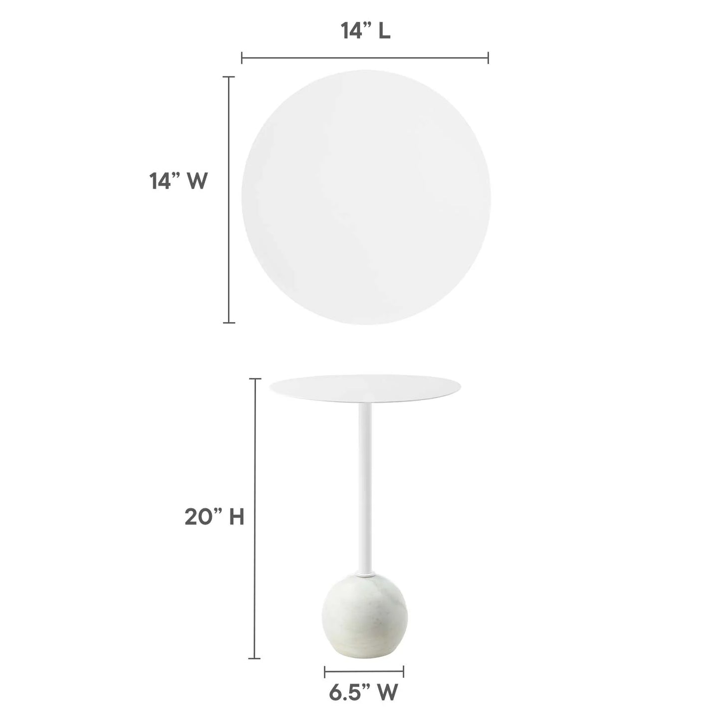 Aliza Round Marble Side Table