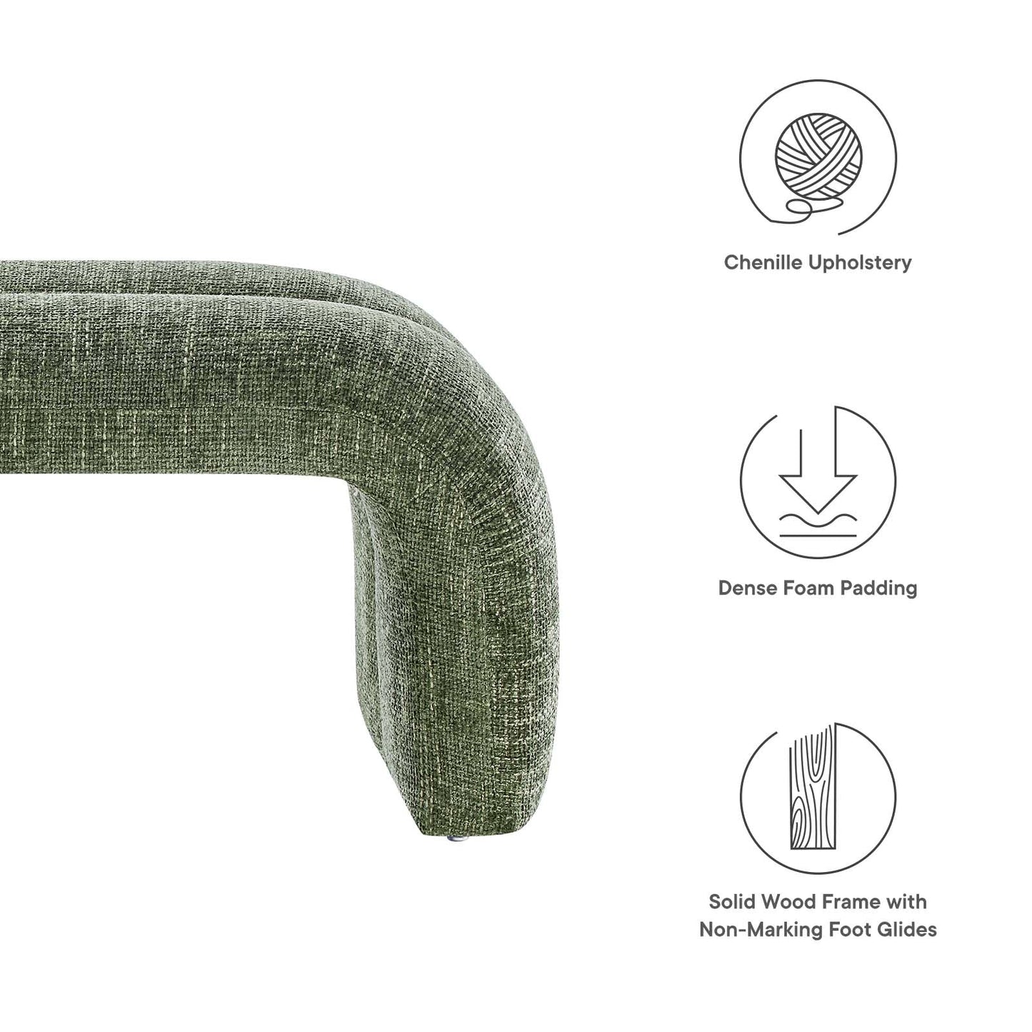 Chaya Chenille Accent Bench