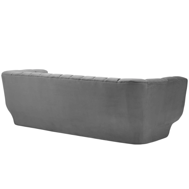 Niva Channel Tufted Velvet Sofa