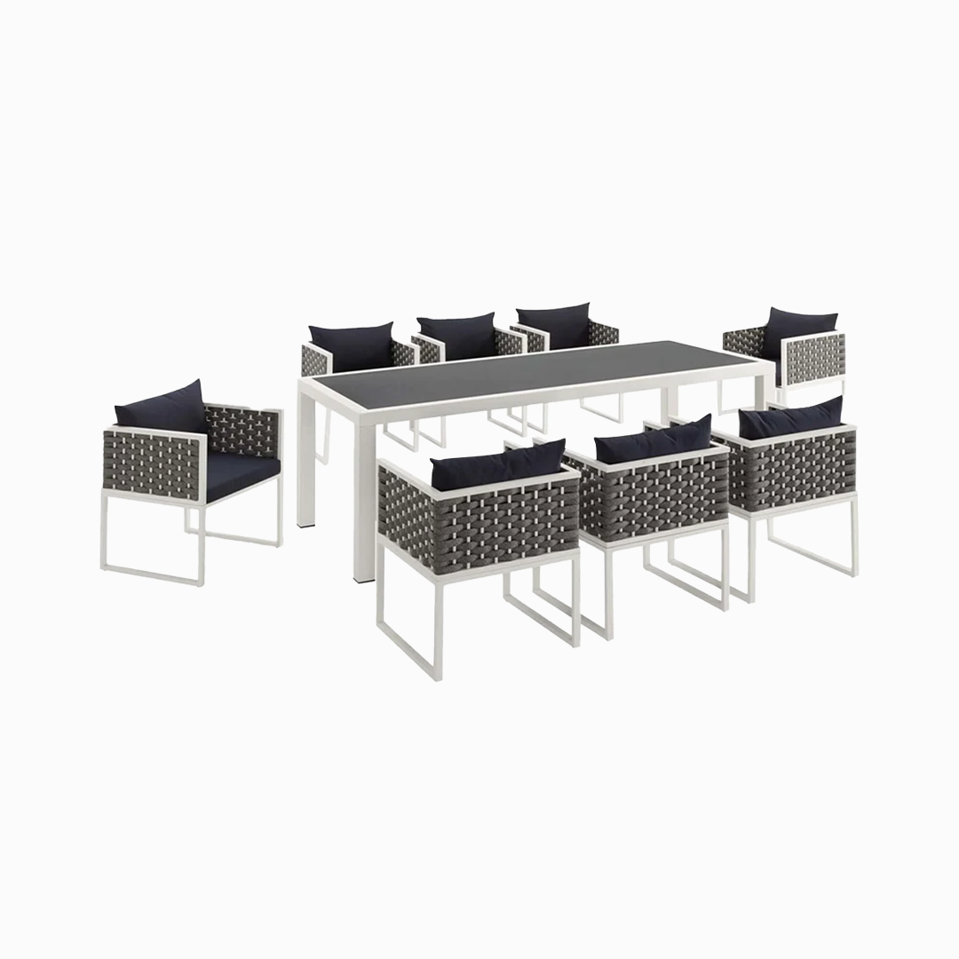 Vijoux 9 Piece Outdoor Dining Set