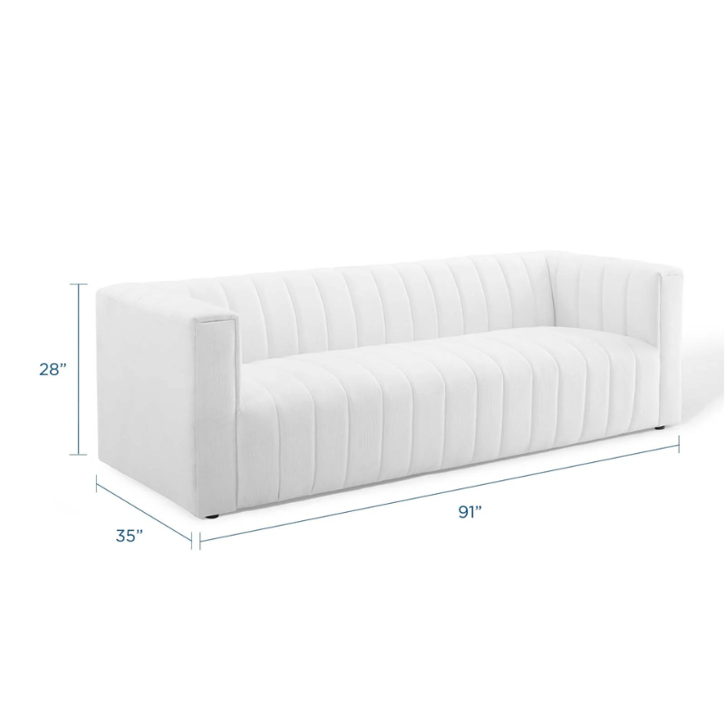 Priya Channel Tufted Upholstered Sofa