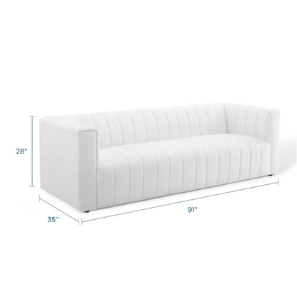 Kano Channel Tufted Upholstered Sofa