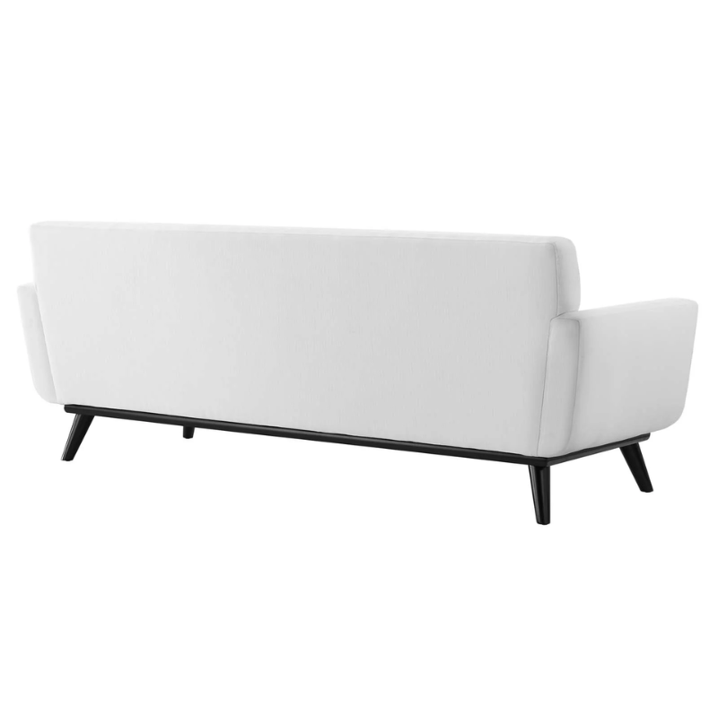 Mina Channel Tufted Fabric Sofa