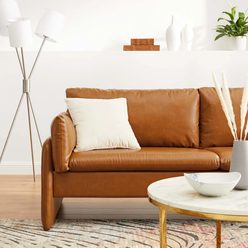 Raja Vegan Leather Sofa