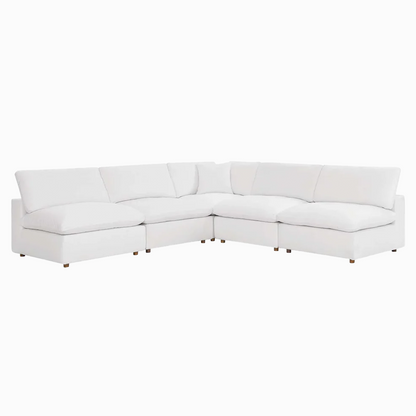 Tobi Overstuffed 5-Piece Armless Sectional