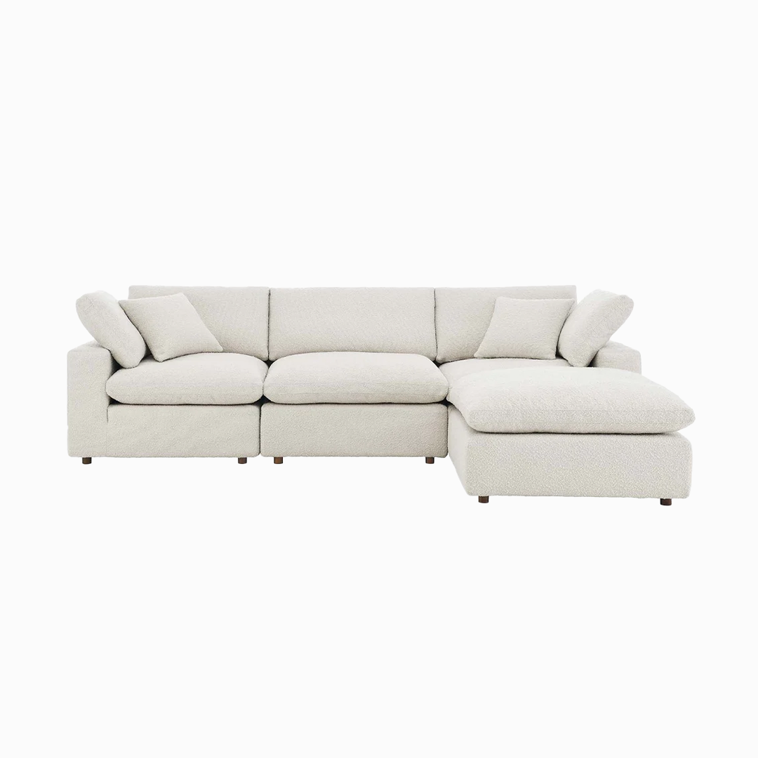 Tobi Overstuffed Boucle 4-Piece Sectional
