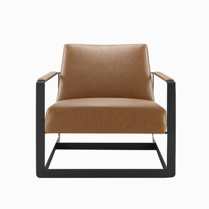 Deepak Vegan Leather Accent Chair