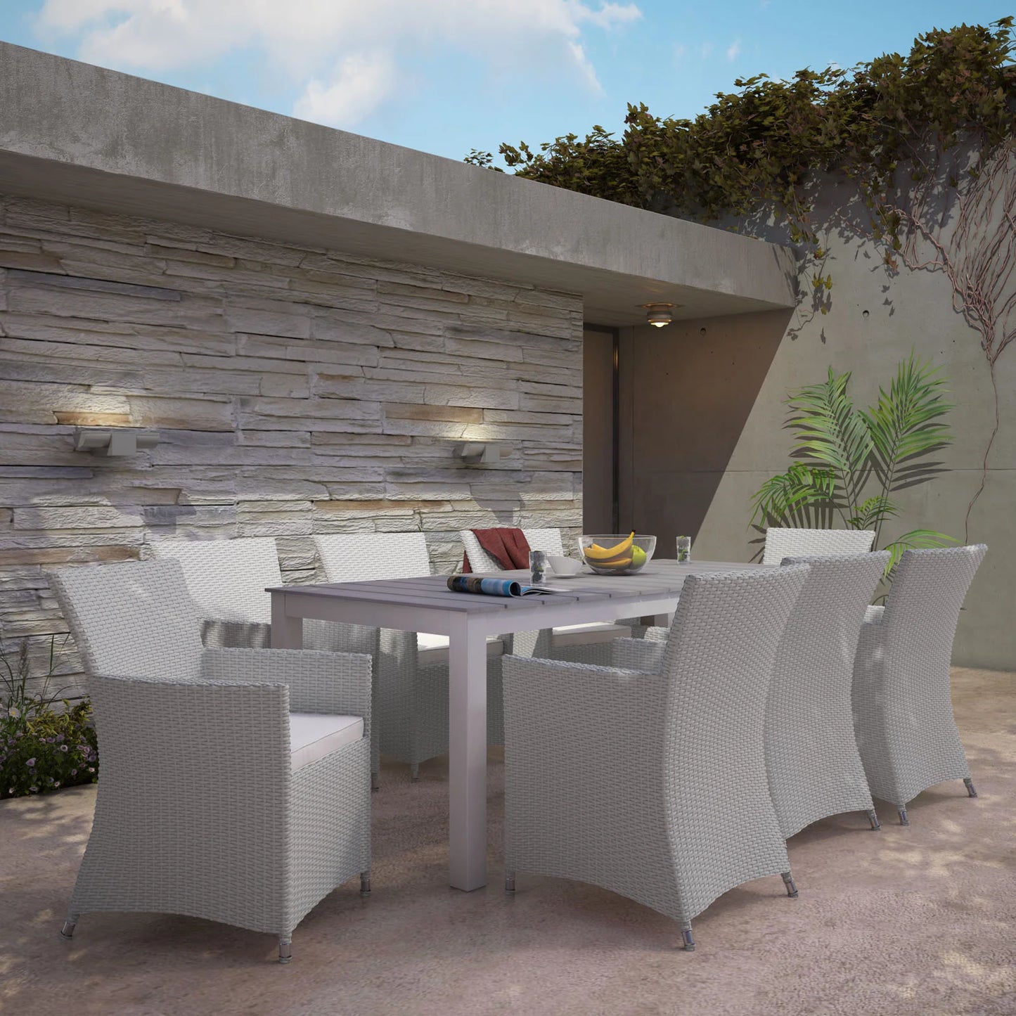 Naz 9 Piece Outdoor Dining Set