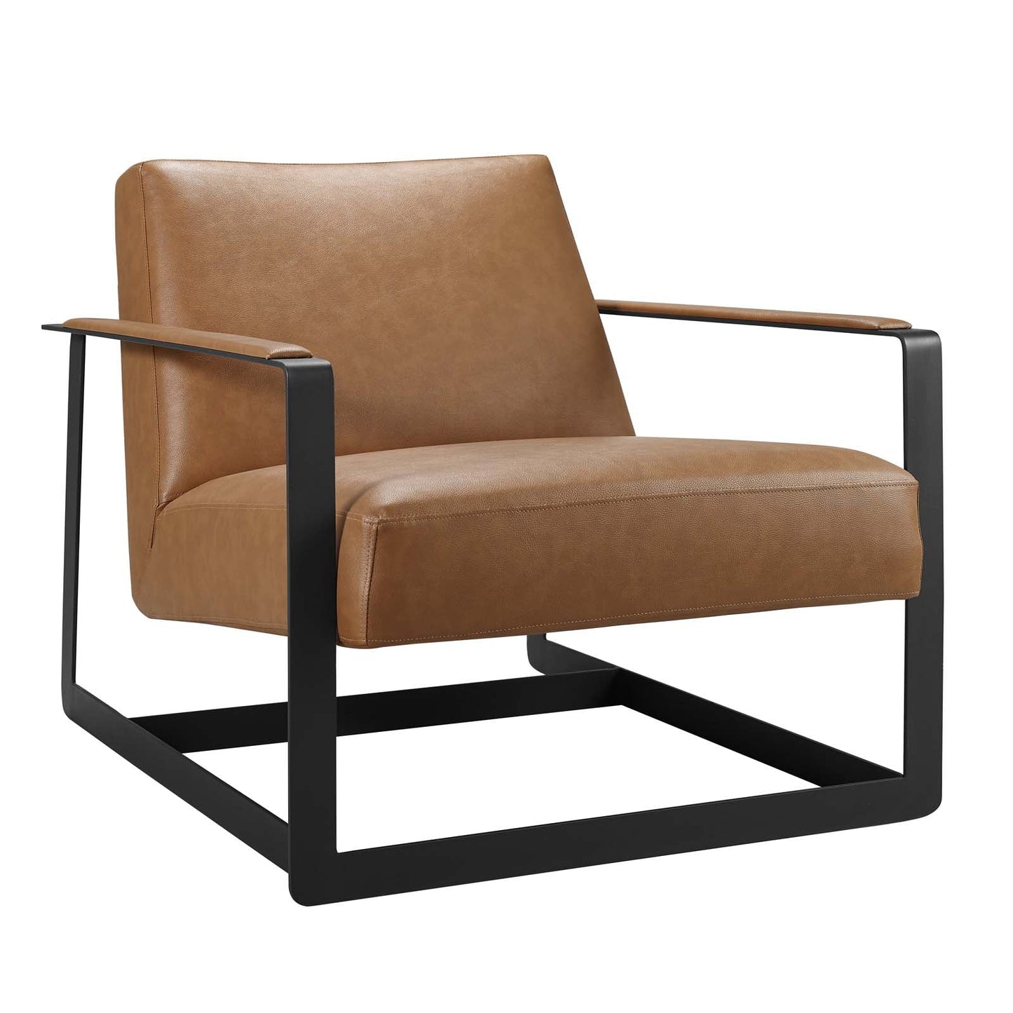 Deepak Vegan Leather Accent Chair