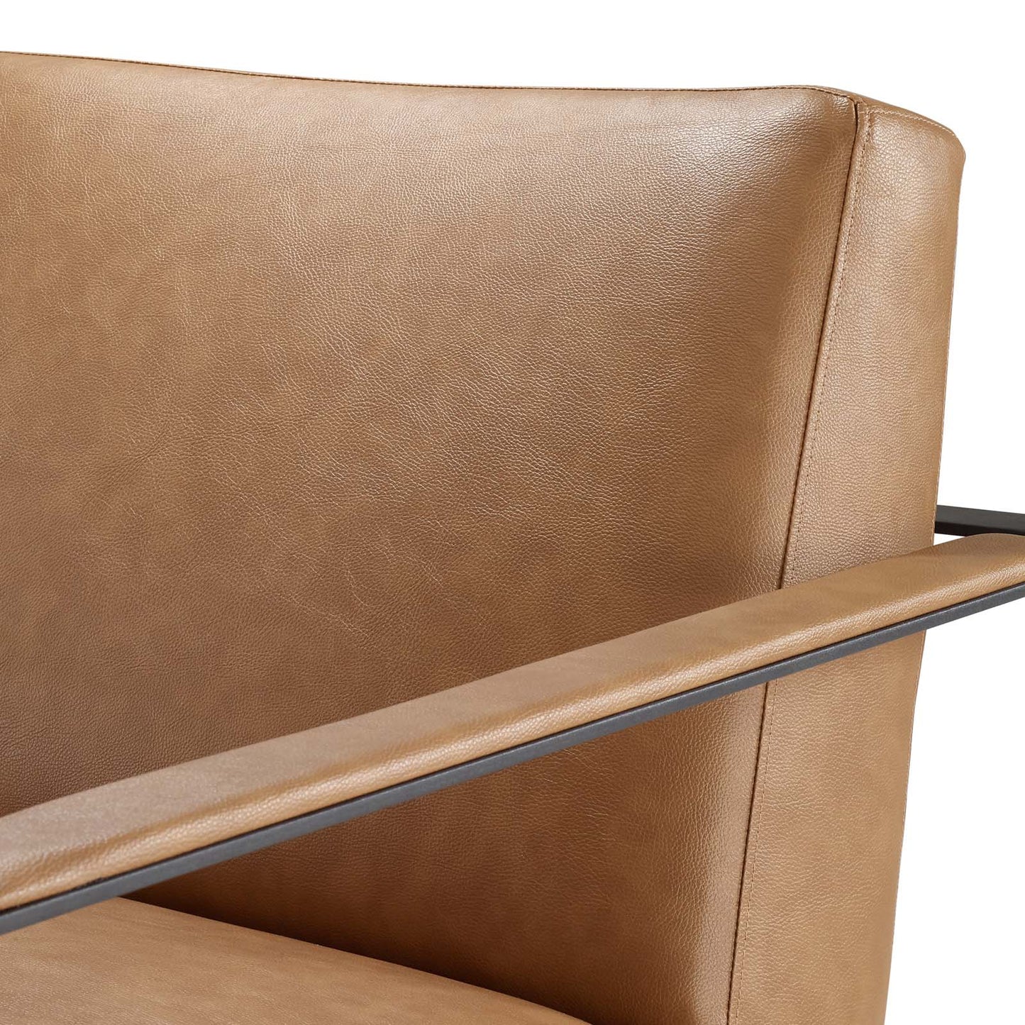 Deepak Vegan Leather Accent Chair