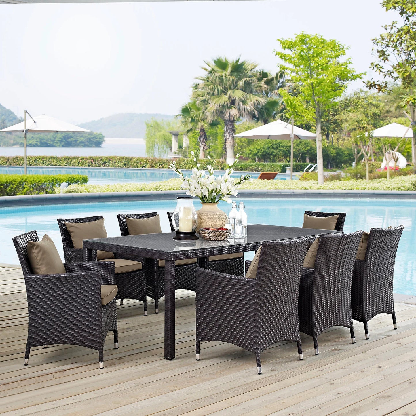 Ryna 9 Piece Outdoor Dining Set