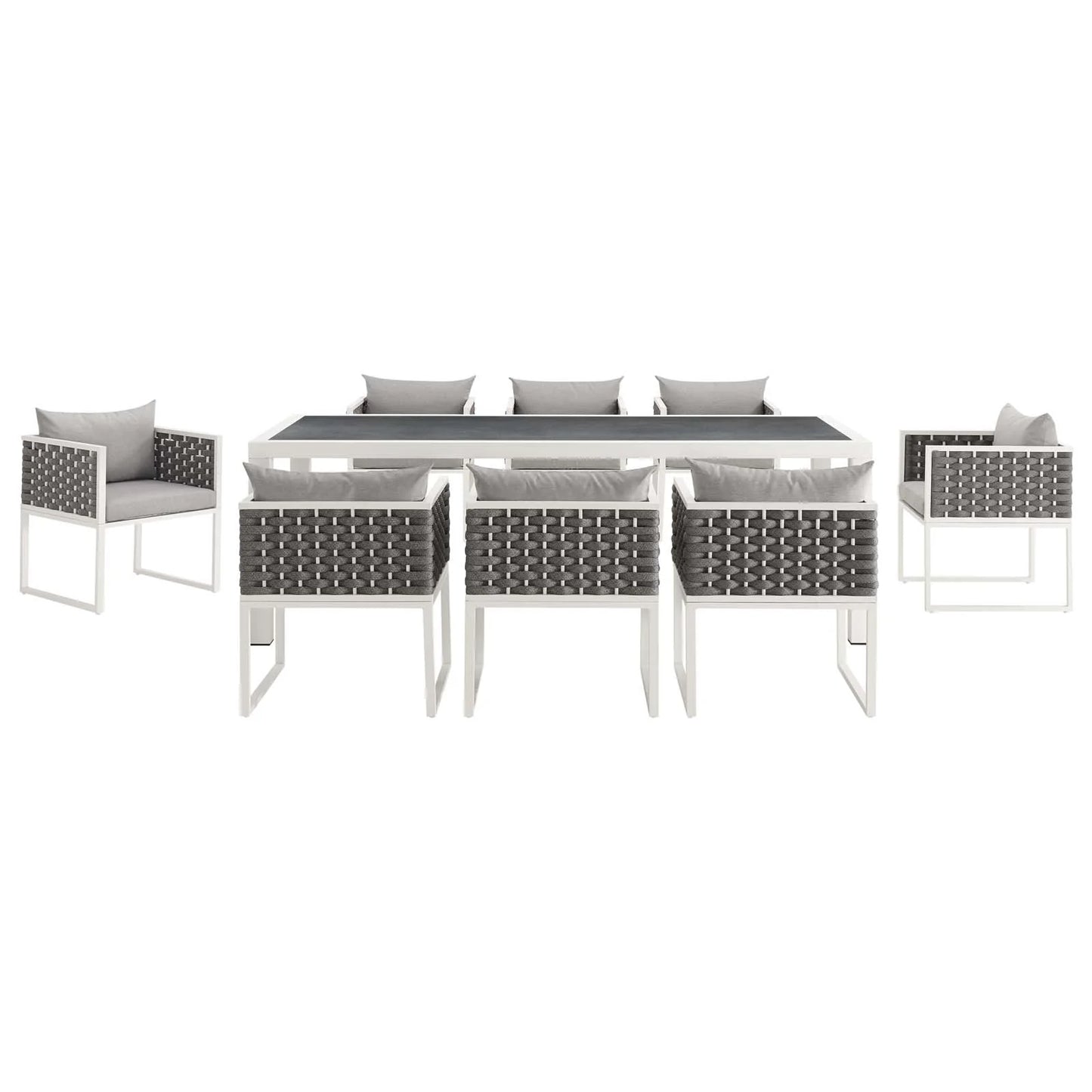 Vijoux 9 Piece Outdoor Dining Set