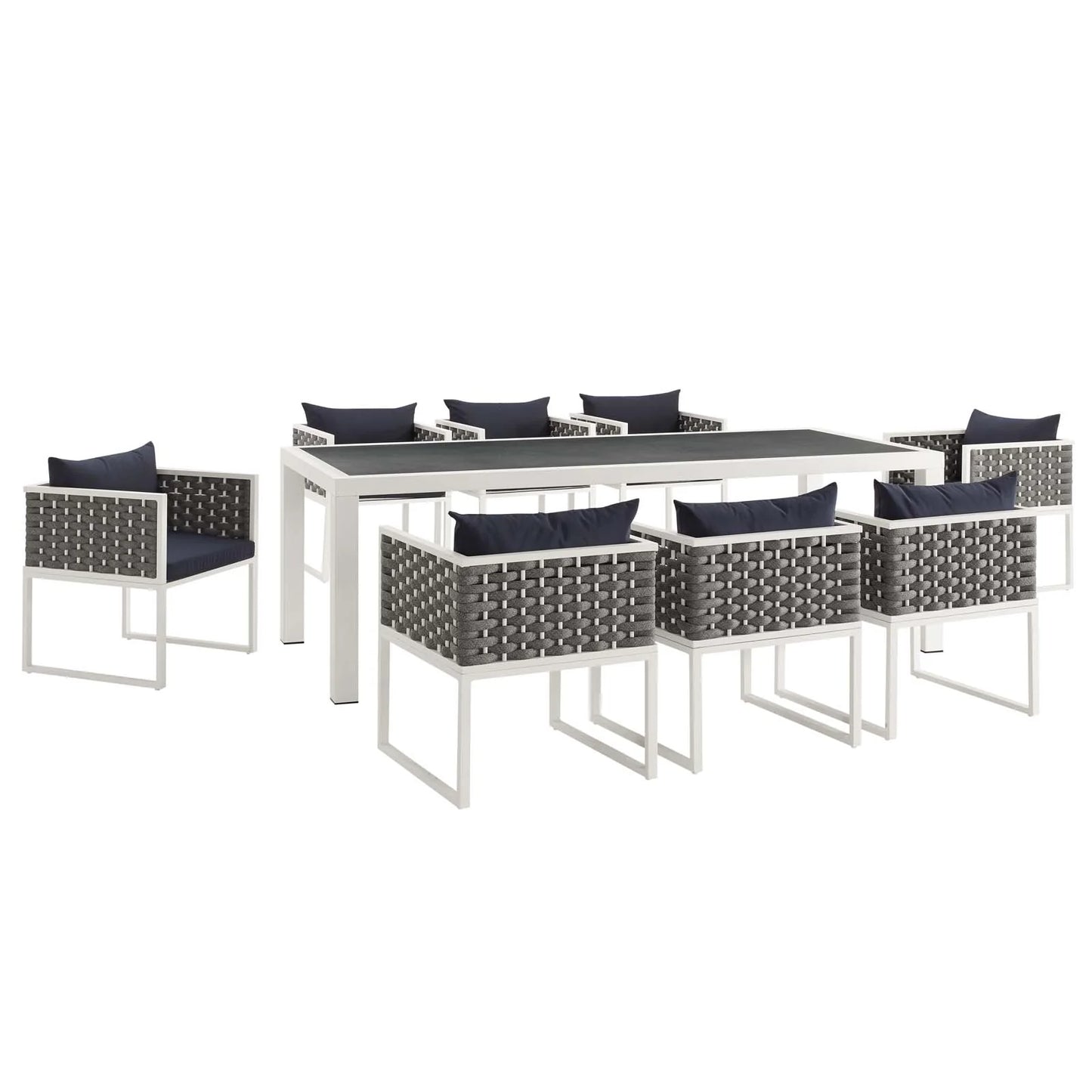 Vijoux 9 Piece Outdoor Dining Set