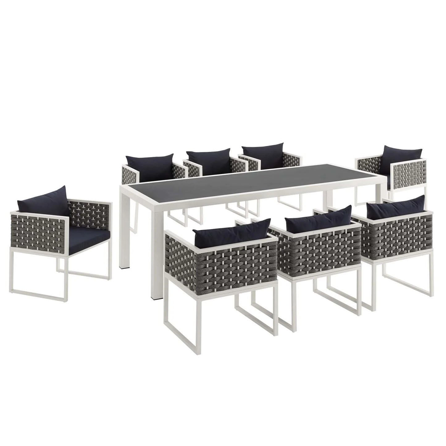 Vijoux 9 Piece Outdoor Dining Set