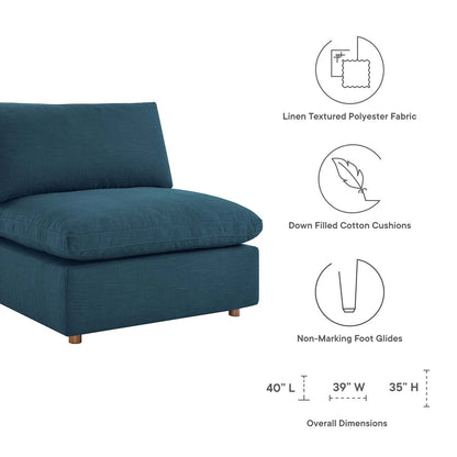 Tobi Overstuffed Upholstered Armless Chair