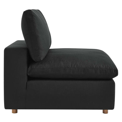 Tobi Overstuffed Upholstered Armless Chair