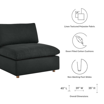 Tobi Overstuffed Upholstered Armless Chair