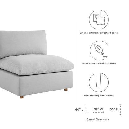 Tobi Overstuffed Upholstered Armless Chair