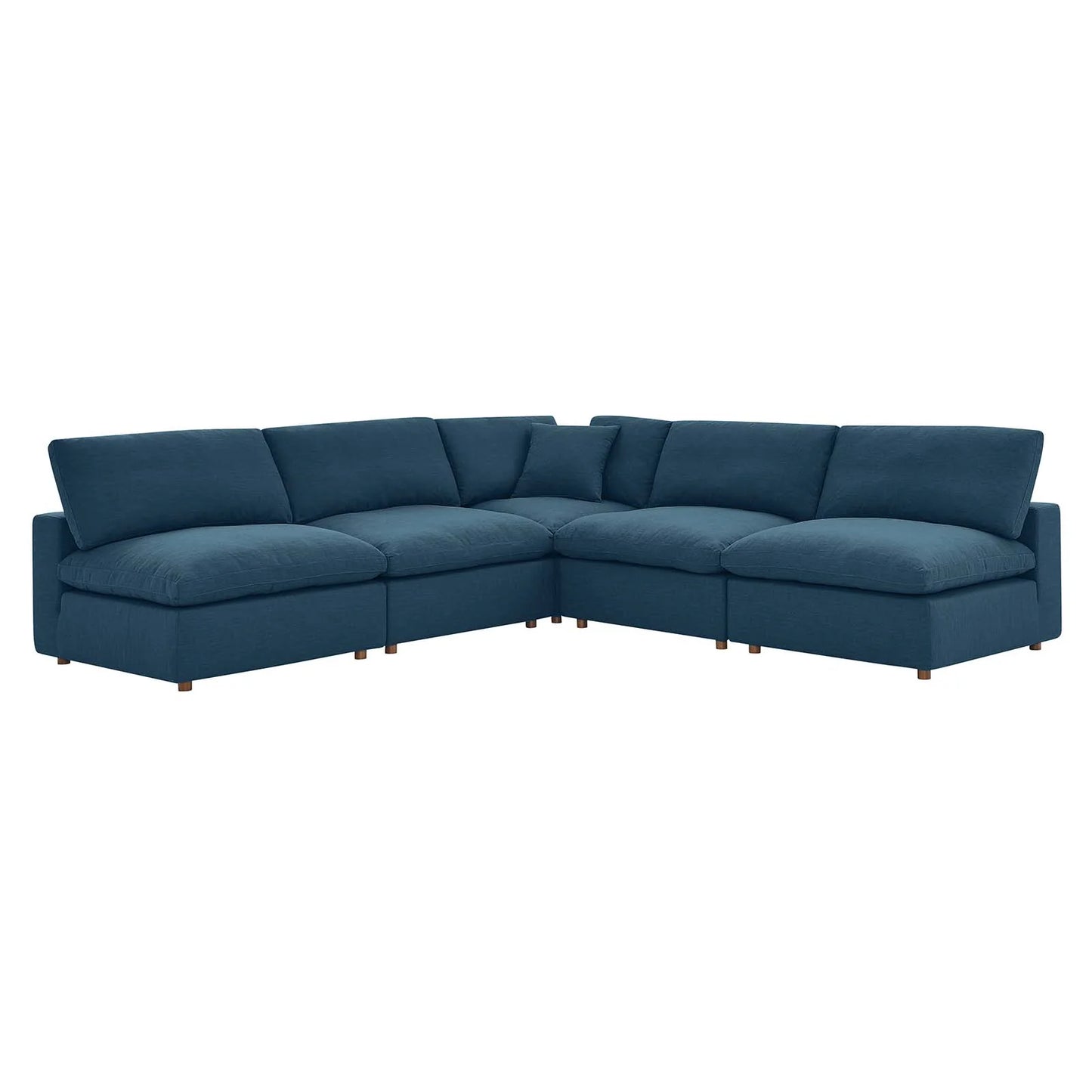 Commix Down Filled Overstuffed 5-Piece Armless Sectional Sofa