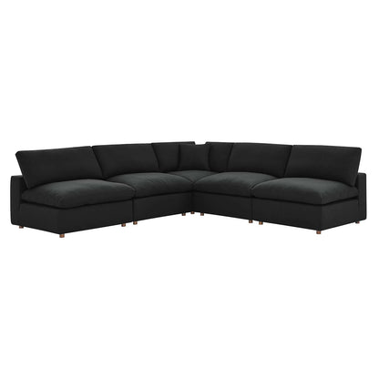 Tobi Overstuffed 5-Piece Armless Sectional