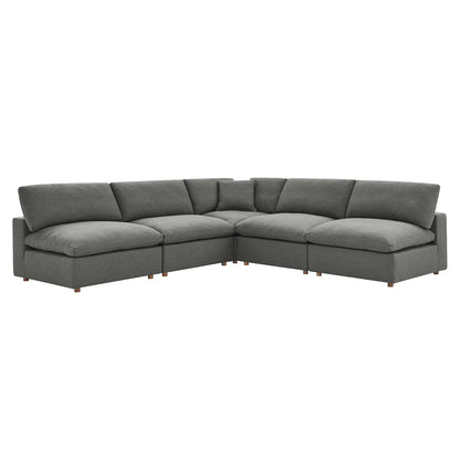 Tobi Overstuffed 5-Piece Armless Sectional
