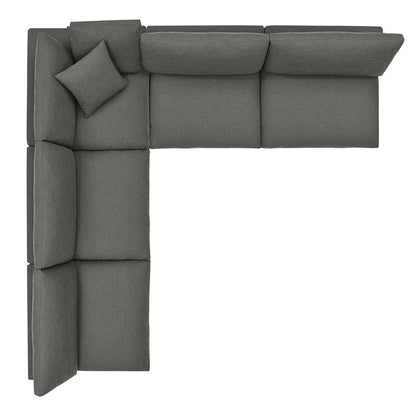 Tobi Overstuffed 5-Piece Armless Sectional