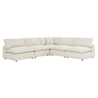 Tobi Overstuffed 5-Piece Armless Sectional