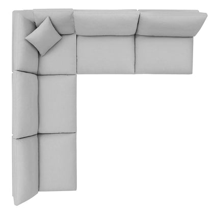 Tobi Overstuffed 5-Piece Armless Sectional