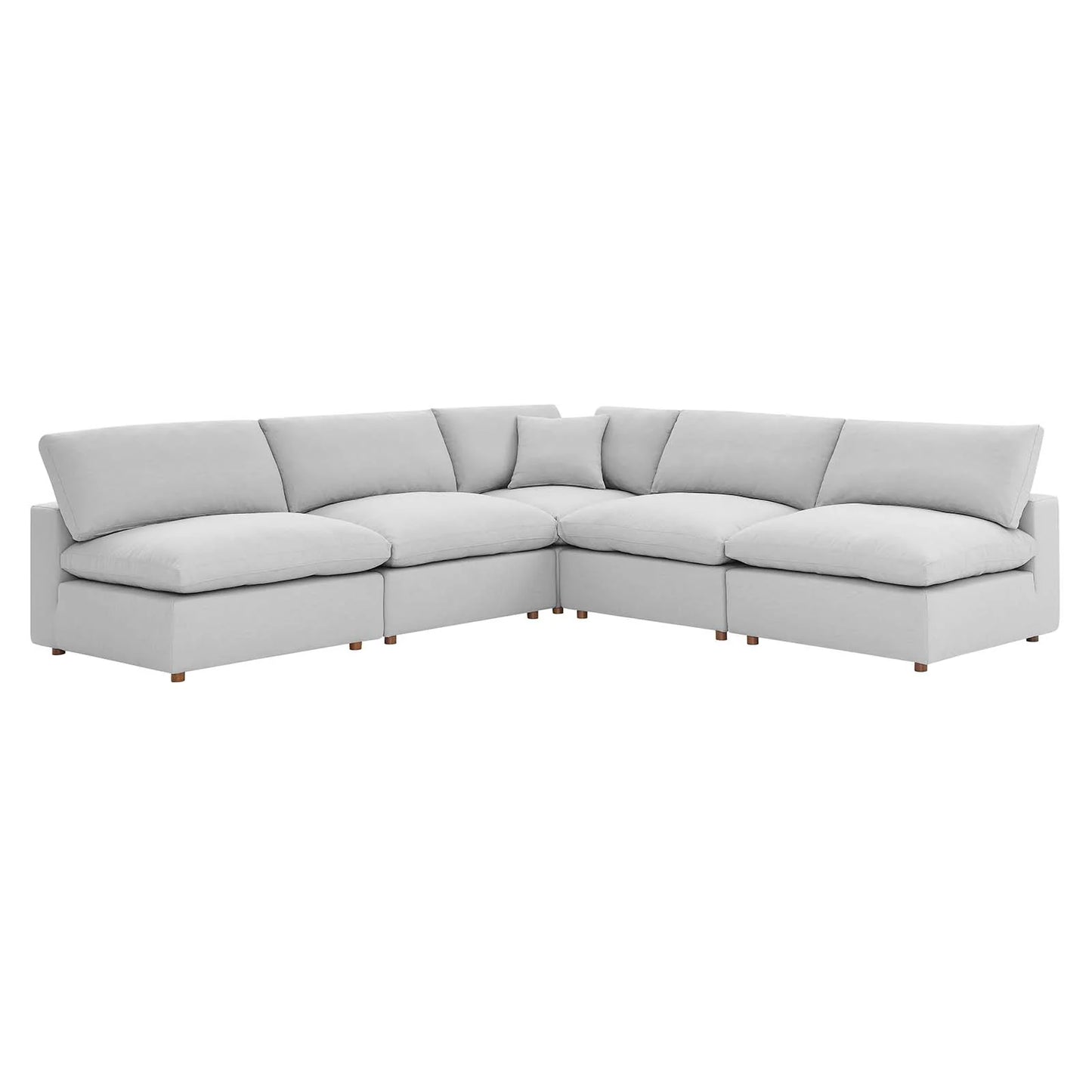 Commix Down Filled Overstuffed 5-Piece Armless Sectional Sofa