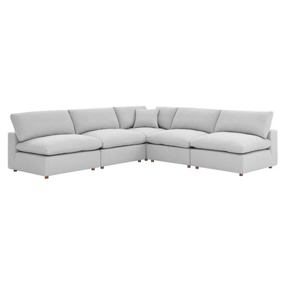 Tobi Overstuffed 5-Piece Armless Sectional