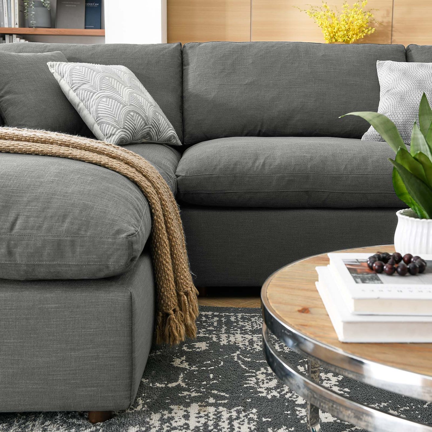 Commix Down Filled Overstuffed 6-Piece Sectional Sofa