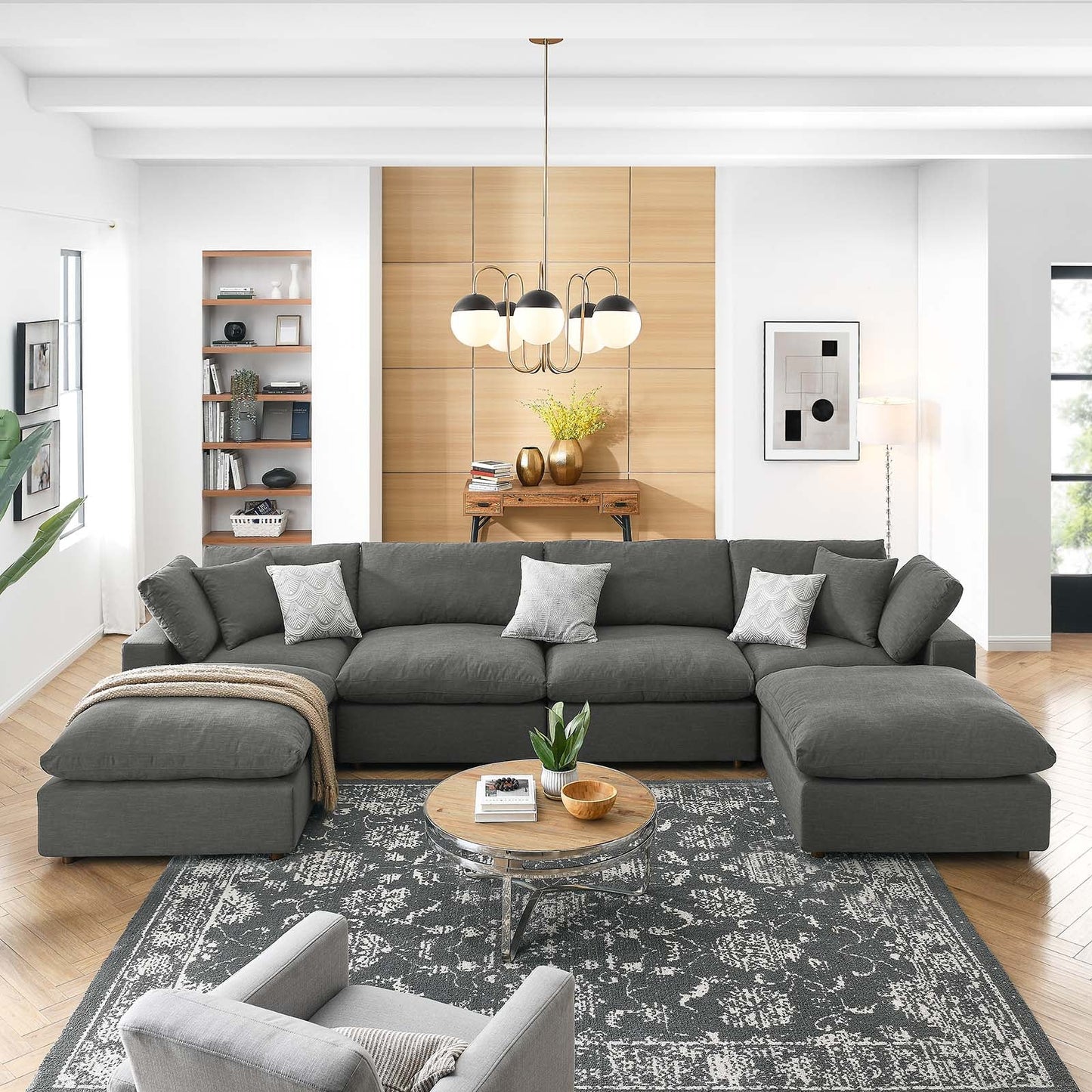 Commix Down Filled Overstuffed 6-Piece Sectional Sofa