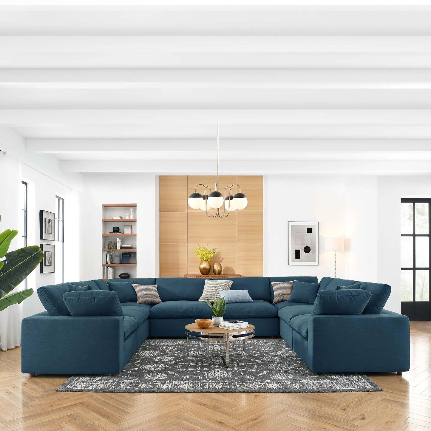 Commix Down Filled Overstuffed 8-Piece Sectional Sofa