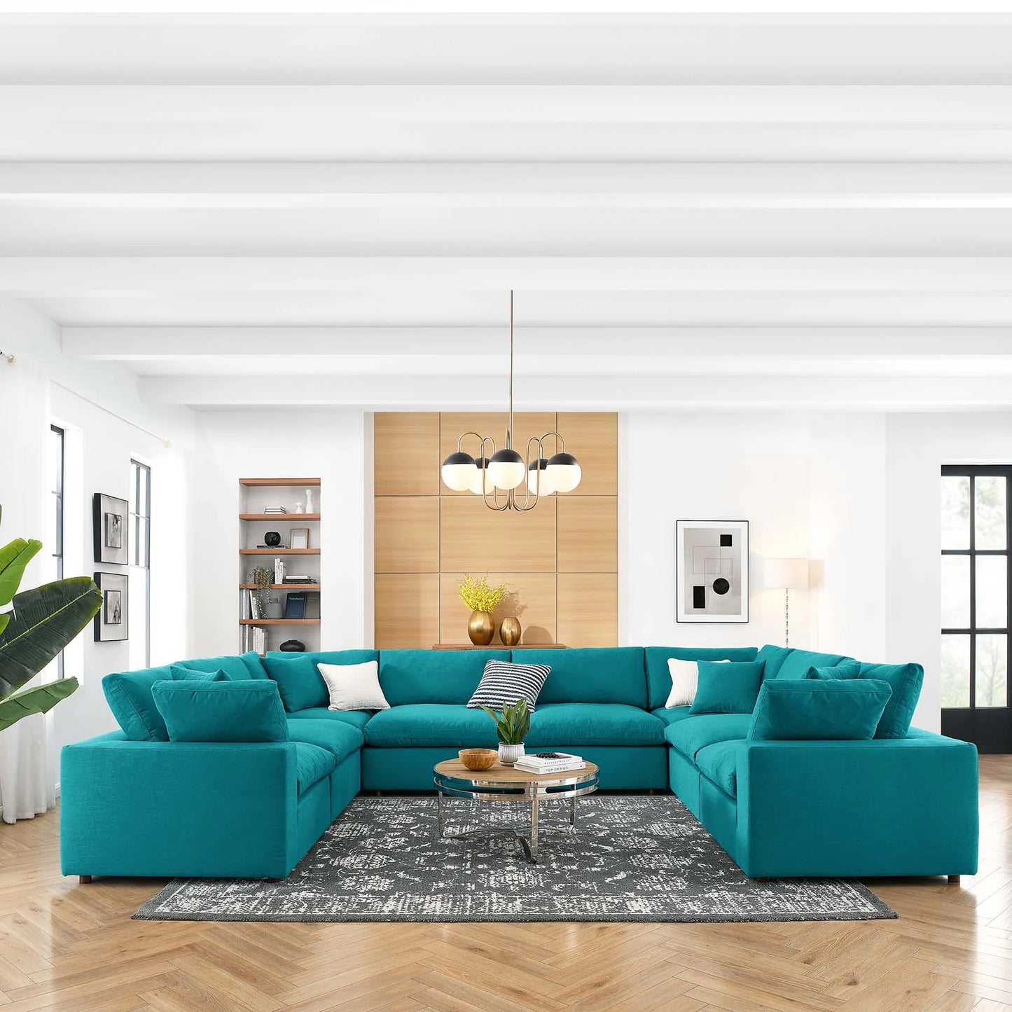 Commix Down Filled Overstuffed 8-Piece Sectional Sofa