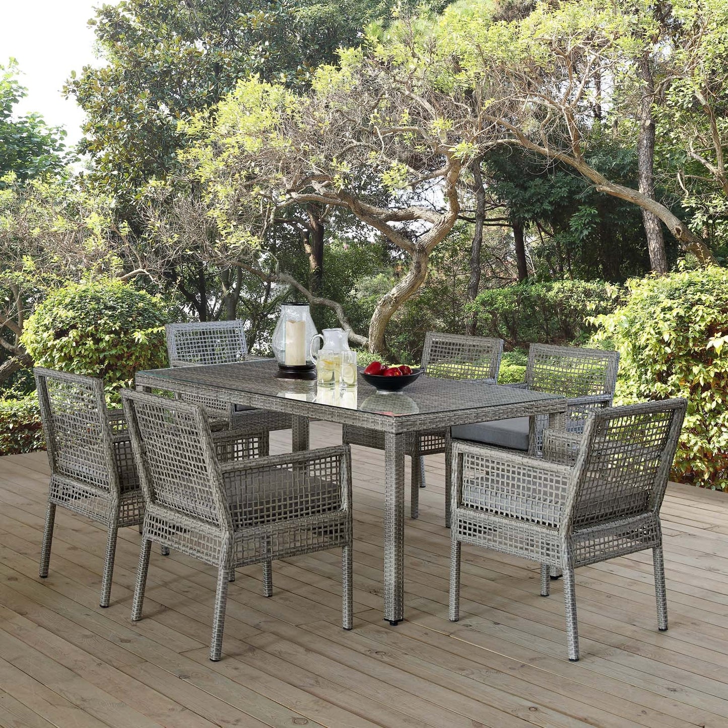 Ani 7 Piece Outdoor Rattan Dining Set