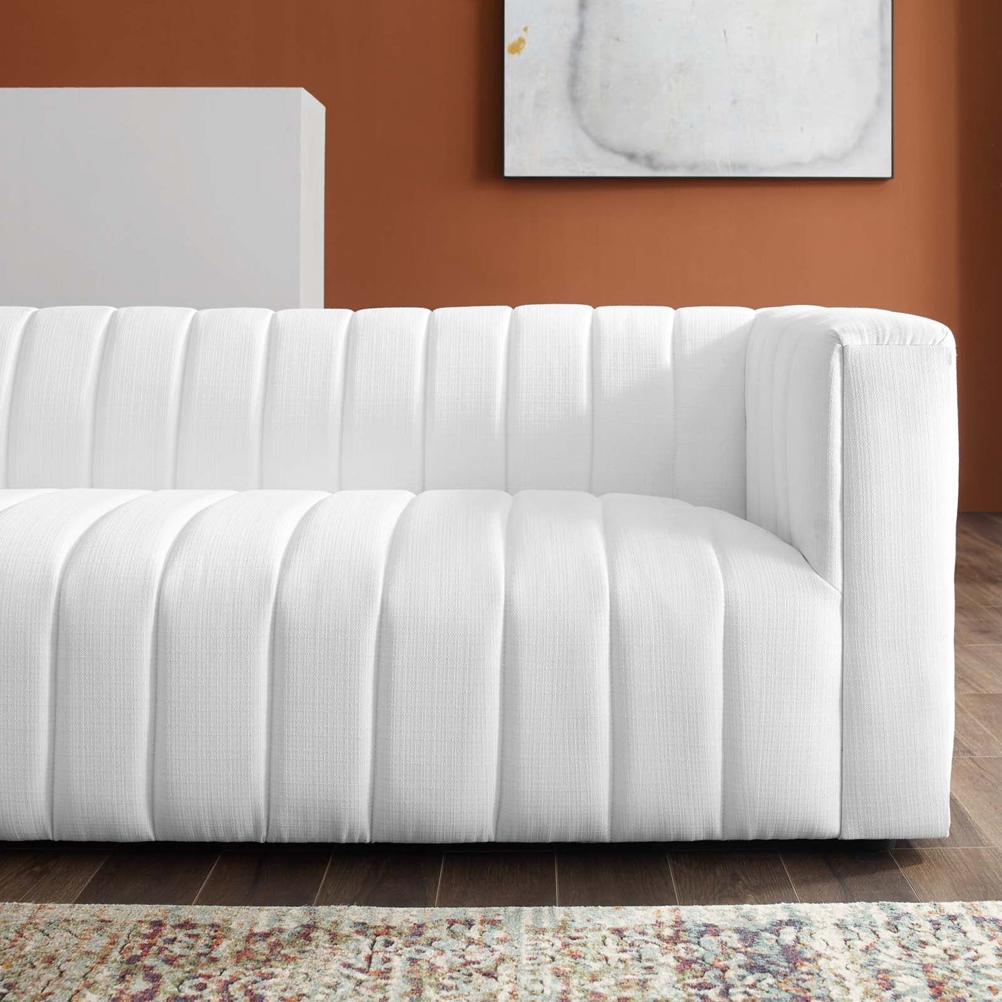 Priya Channel Tufted Upholstered Sofa