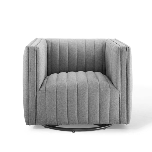 Pia Upholstered Swivel Armchair