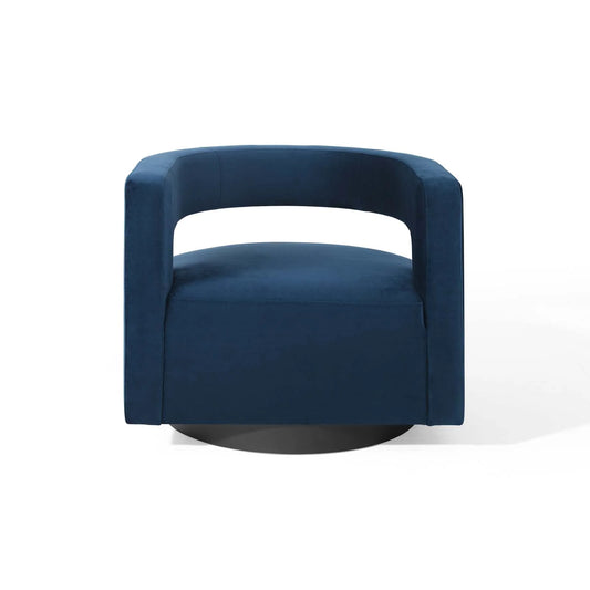 Mira Velvet Swivel Armchair