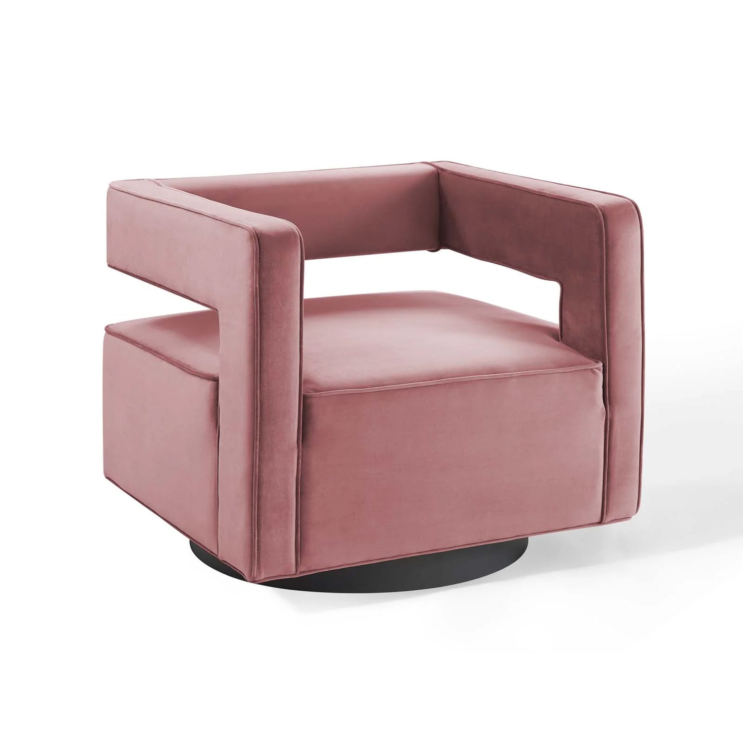 Mitch Velvet Swivel Armchair