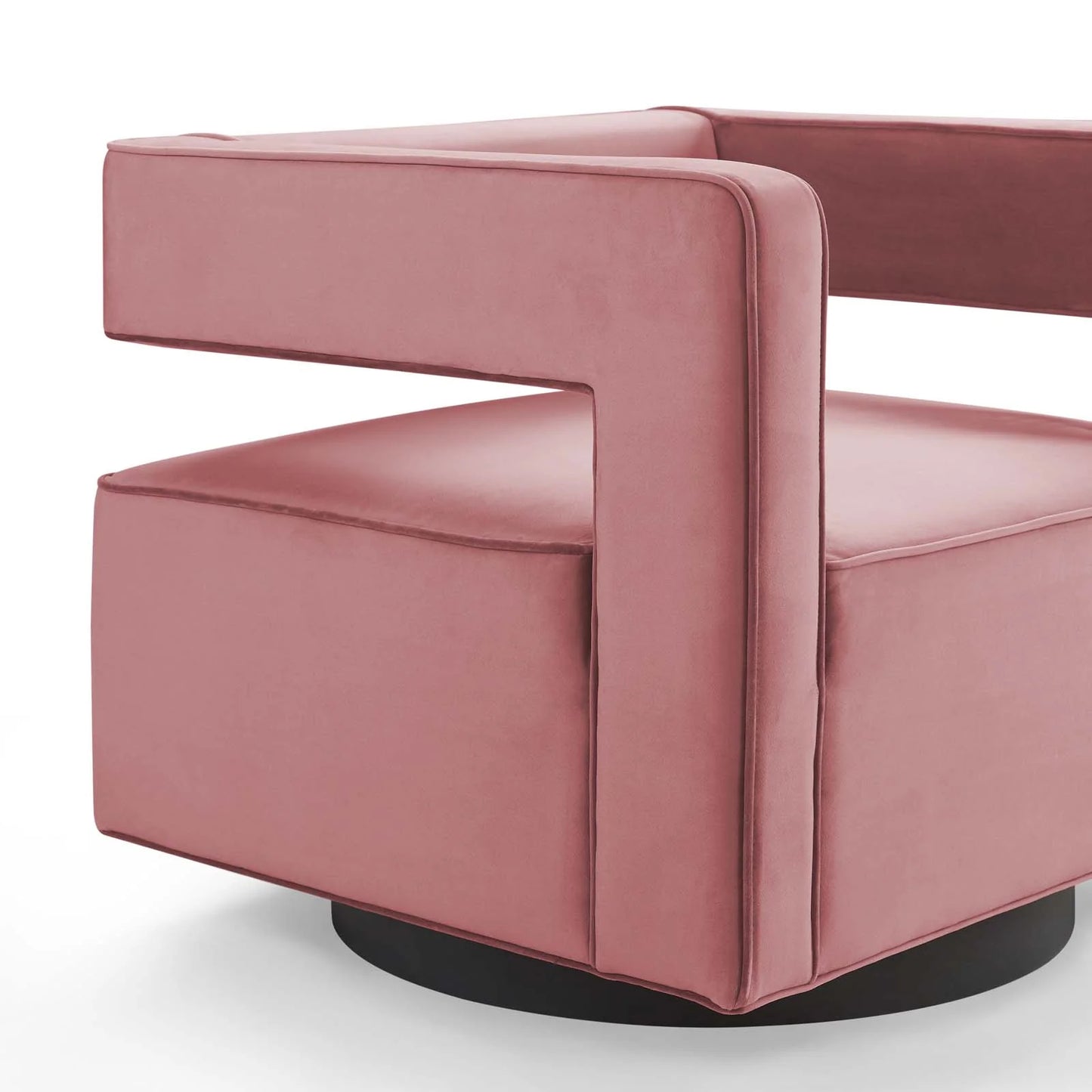 Mitch Velvet Swivel Armchair