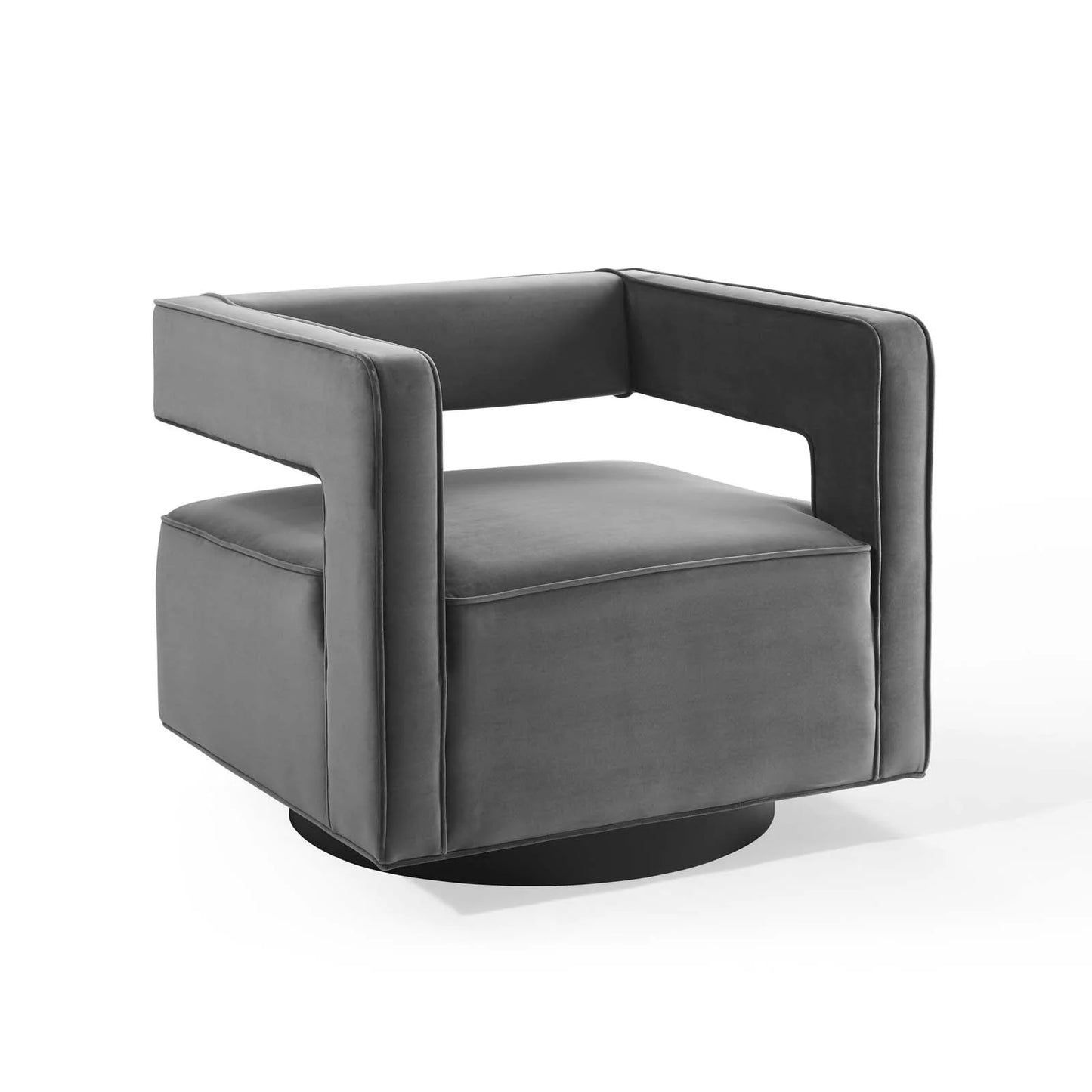 Mitch Velvet Swivel Armchair