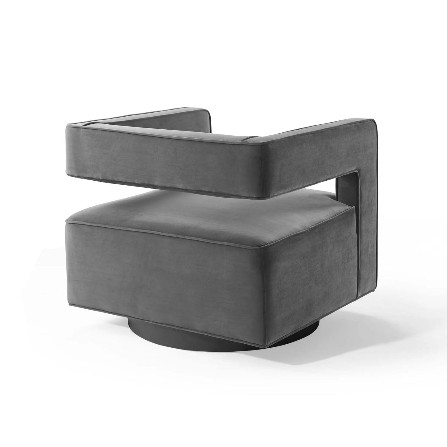 Mitch Velvet Swivel Armchair