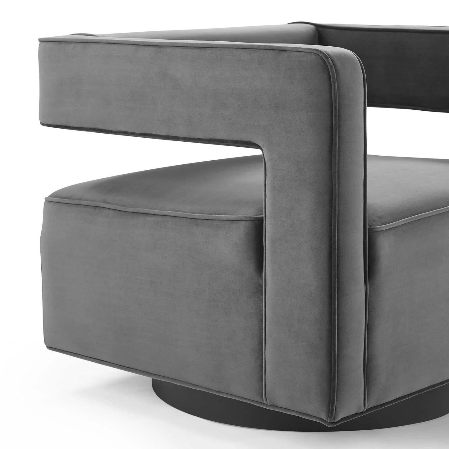 Mitch Velvet Swivel Armchair