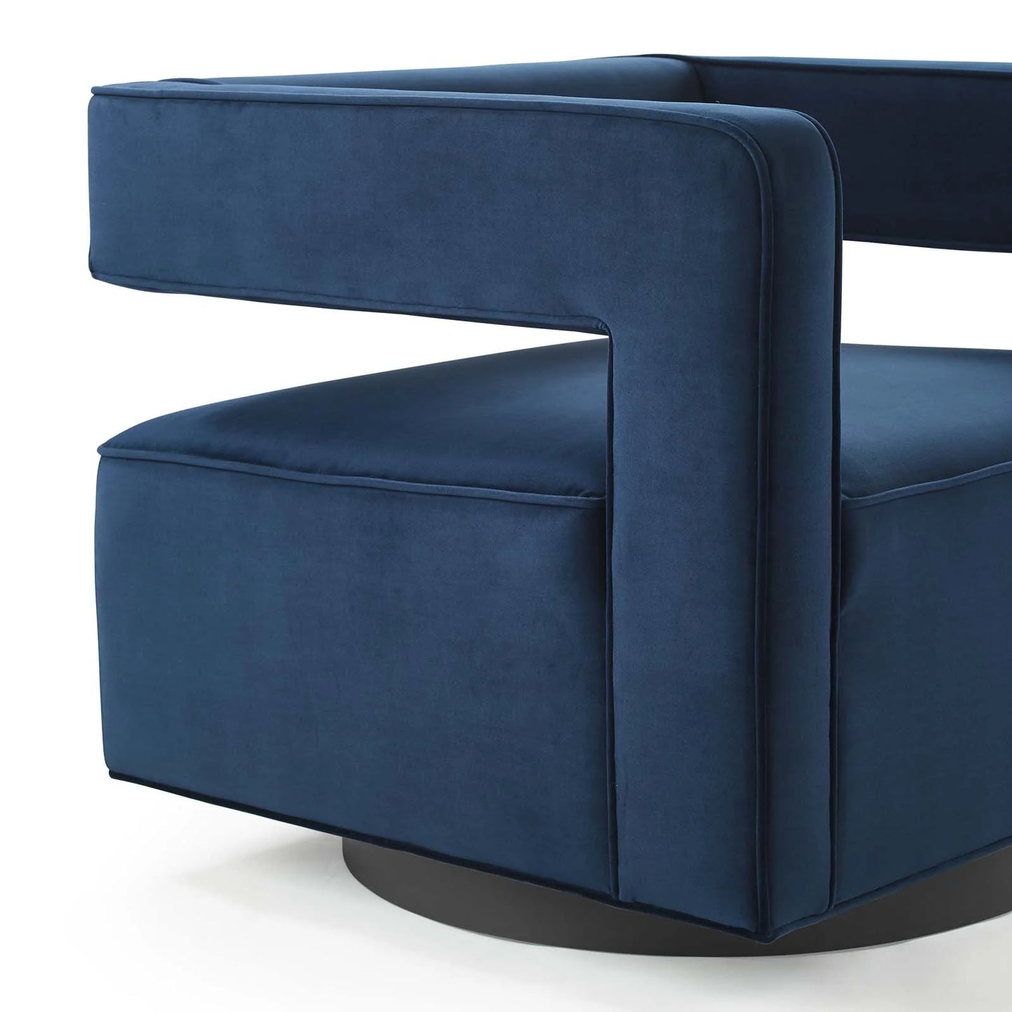 Mitch Velvet Swivel Armchair