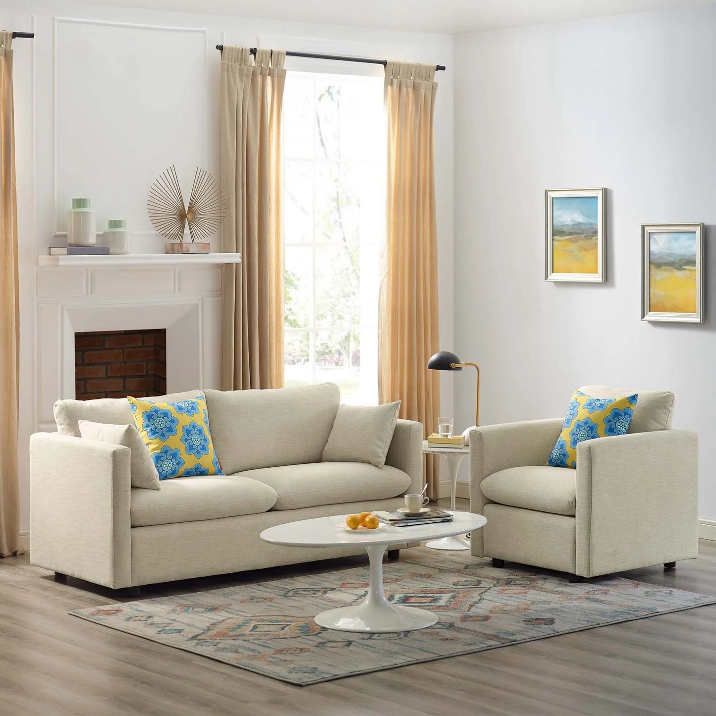 Keya Upholstered Living Set