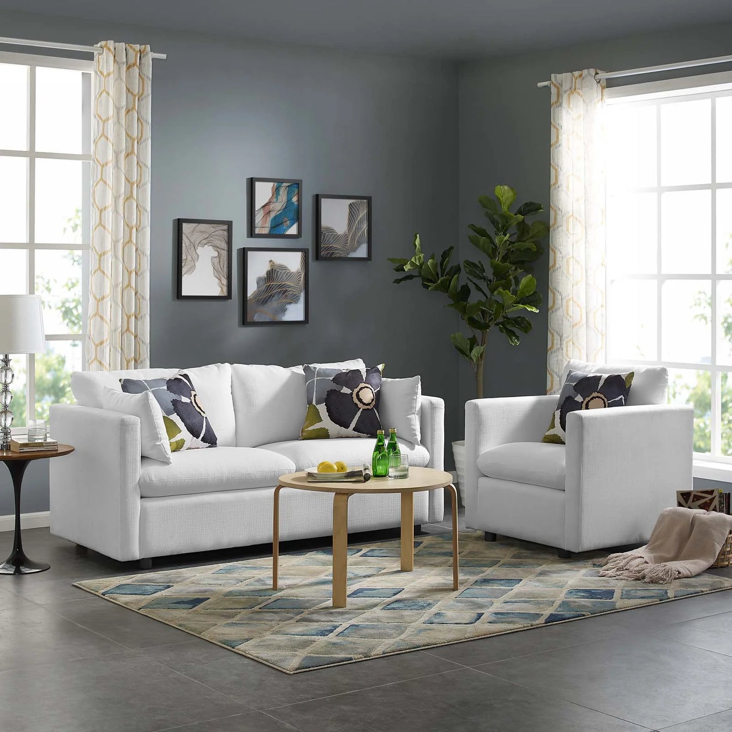 Keya Upholstered Living Set