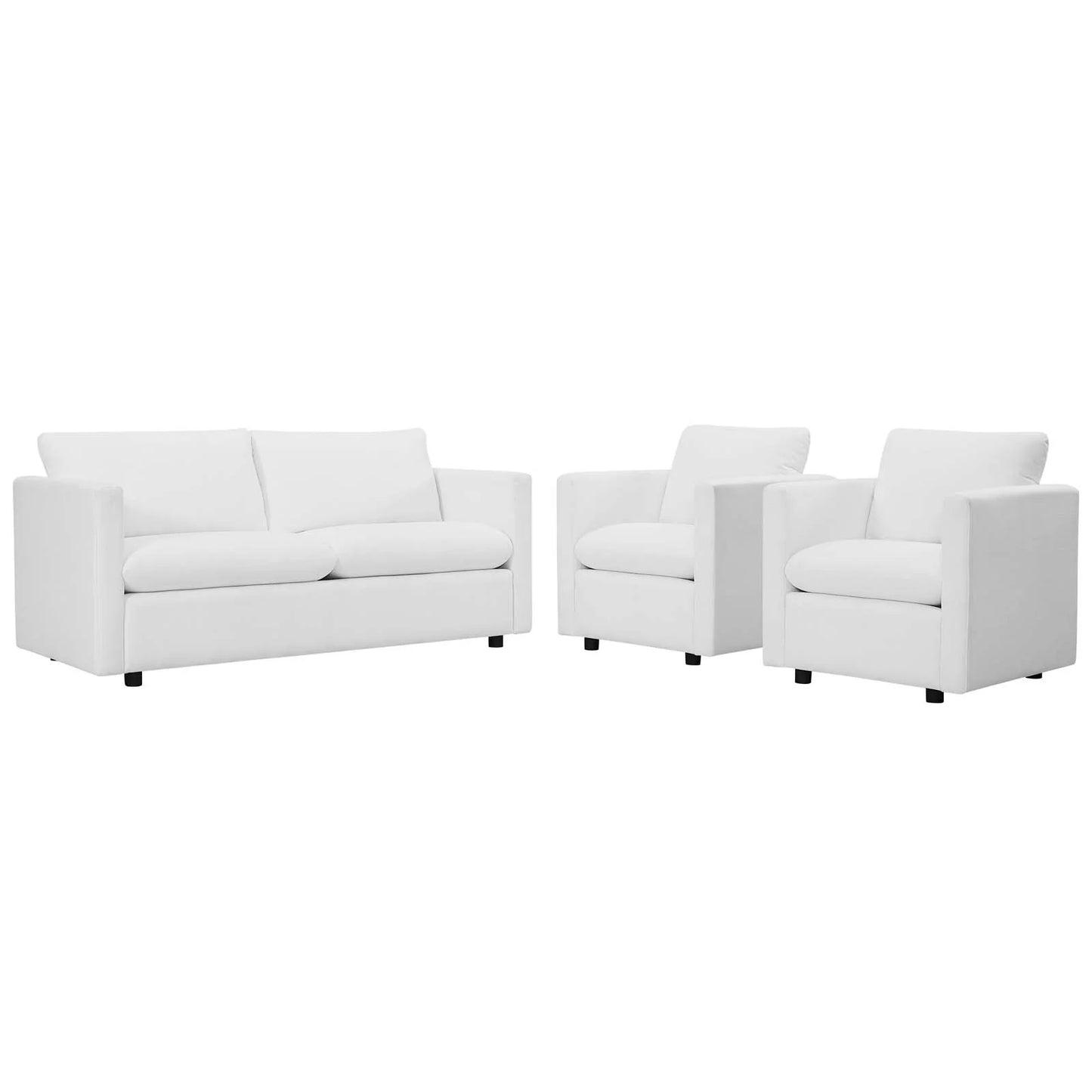 Keya Upholstered 3 Piece Living Set