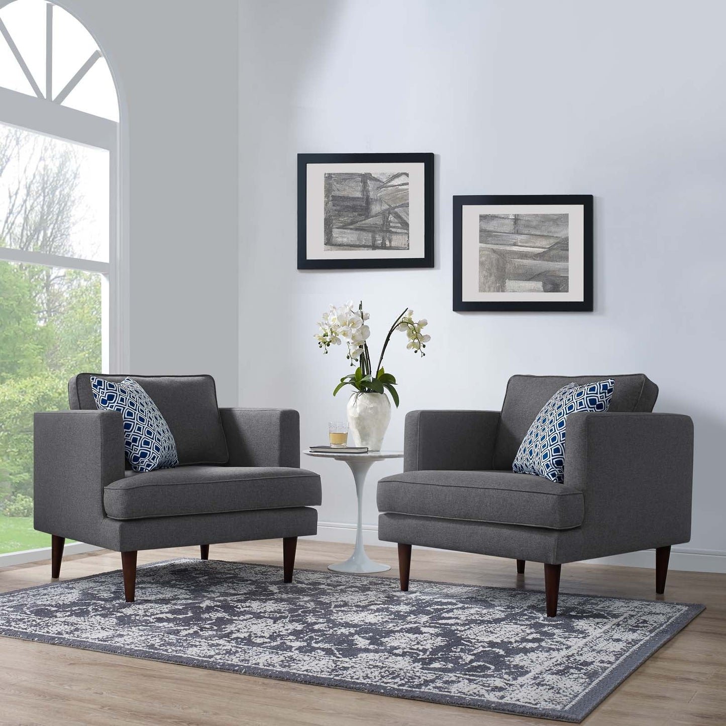 Kal Upholstered Armchair- Set of Two