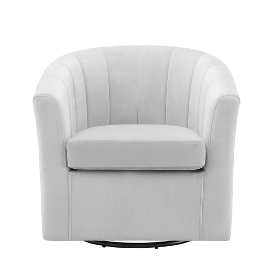 Sia Velvet Swivel Armchair